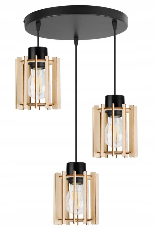 MODERNE TRÆ LED LOFT HÆNGELAMPE