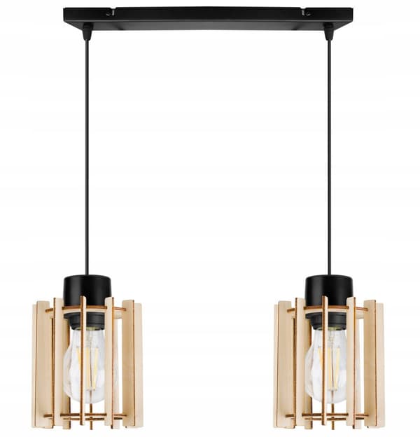 MODERN LED-TAK HÄNGLAMPA AV TRÄ