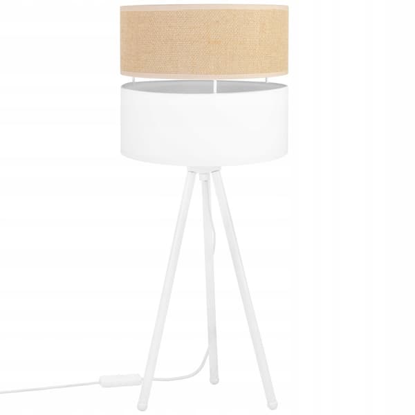 BORDSLAMPA JUTE LAMPSKÄRM 20 CM VIT