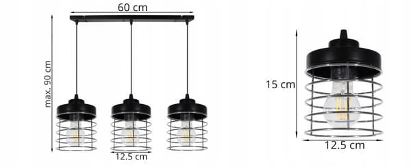 HÆNGENDE LOFTSLAMPE CHARMANT KROMLEDNING LED