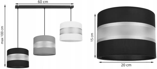 HÄNGA TAKSLAMPA LJUSKLUSTA LAMPSKÄRM MODERN