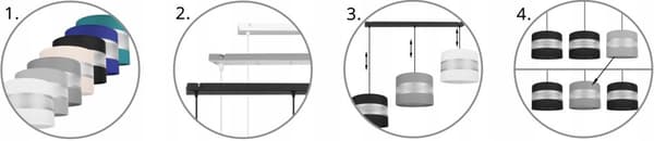 HÄNGA TAKSLAMPA LJUSKLUSTA LAMPSKÄRM MODERN