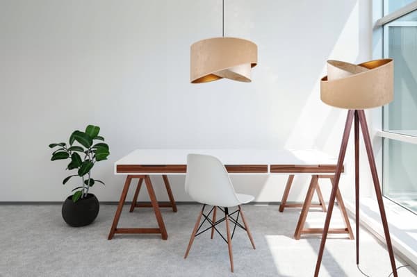 GOLVLAMPA STÅENDE STATIV TRÄ LAMPSKÄLLMÖNSTER