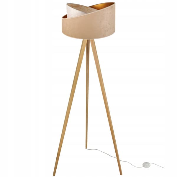 GULVLAMPE STÅENDE TRIPOD LAMPESKÆRM MØNSTER
