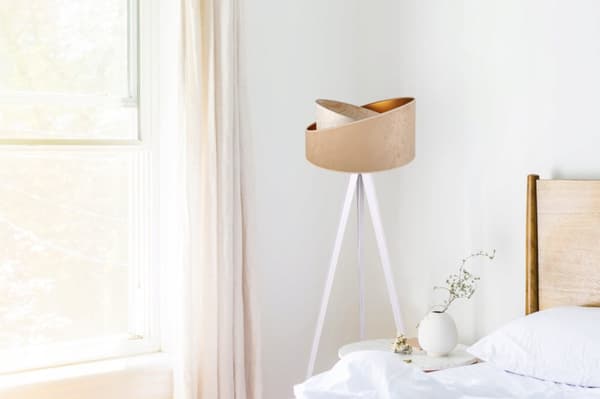 GOLVLAMPA STÅENDE STATIV TRÄ LAMPSKÄLLMÖNSTER