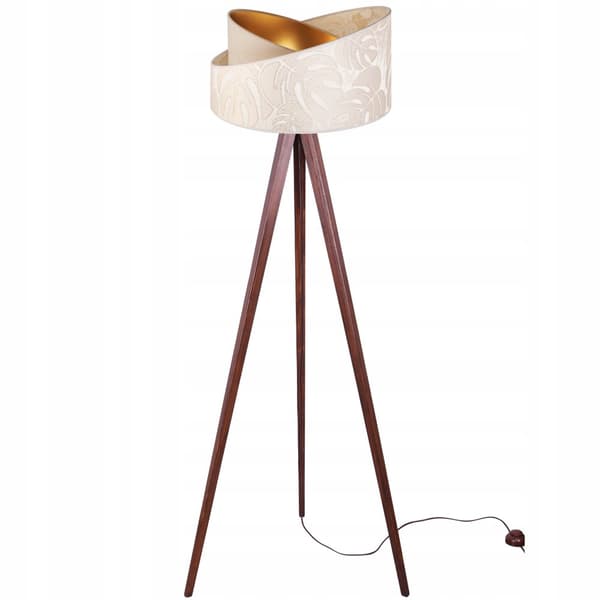GULVLAMPE STÅENDE TRIPOD LAMPESKÆRM MØNSTER