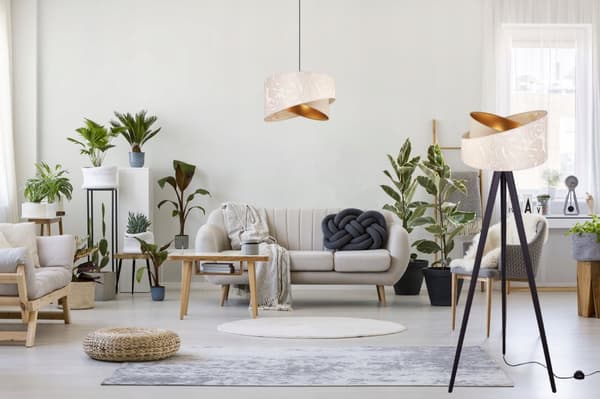 GOLVLAMPA STÅENDE STATIV TRÄ LAMPSKÄLLMÖNSTER