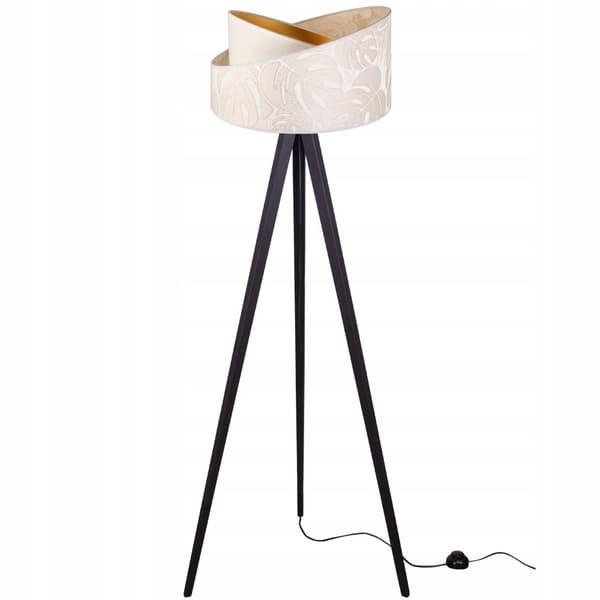 GULVLAMPE STÅENDE TRIPOD LAMPESKÆRM MØNSTER