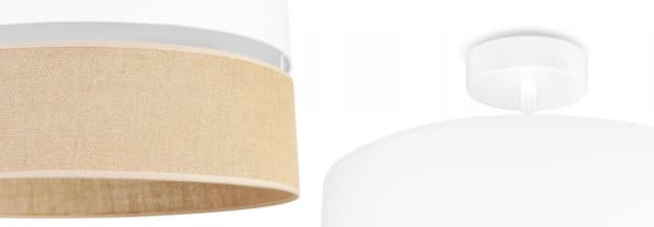 TAKLAMPA PLAFON LAMPSKÄRM JUTA 40cm VIT