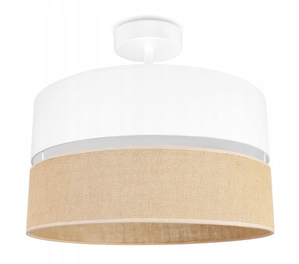 TAKLAMPA PLAFON LAMPSKÄRM JUTA 40cm VIT