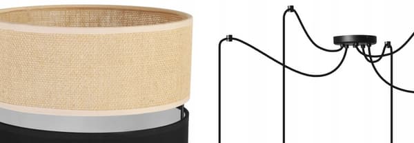 TAK HÄNGLAMPA SPIDER LAMPSKÄRM 20 CM SVART
