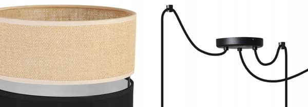 TAK HÄNGLAMPA SPIDER LAMPSKÄRM 20 CM SVART