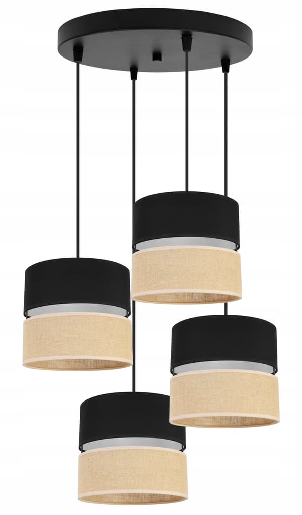 HÆNGELAMPE LOFT LYSKELYSE LAMPESKÆRM 20CM SORT