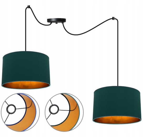 RIIPPUVALAISIN SPIDER KRUUNUT GOLDEN CENTER LED