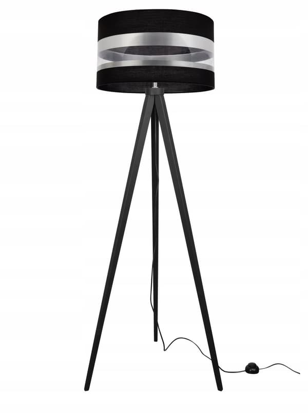 STATIV GOLVLAMPA LOFT KROM LAMPSKÄRM VAL LED