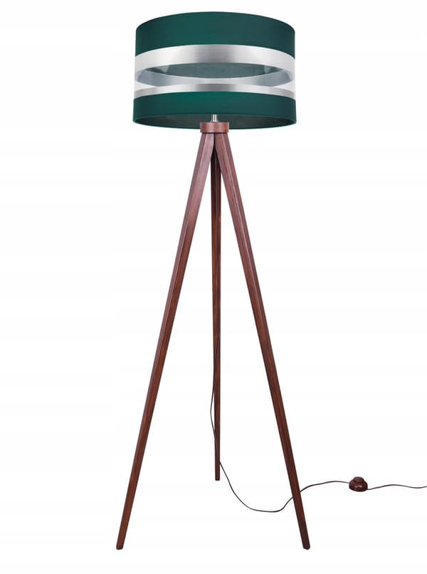 STATIV GOLVLAMPA LOFT KROM LAMPSKÄRM VAL LED