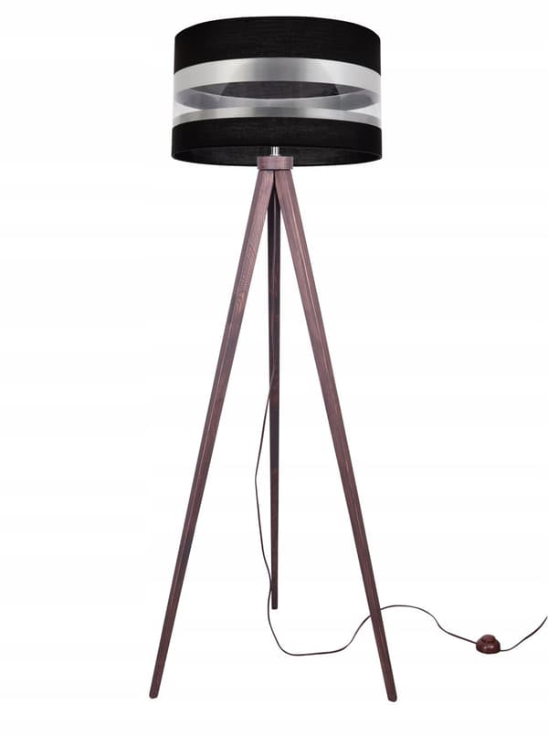 STATIV GOLVLAMPA LOFT KROM LAMPSKÄRM VAL LED