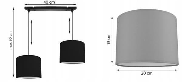 HÆNGE LOFTSLAMPE LYSKELYSE LAMPESKÆRM MODERNE