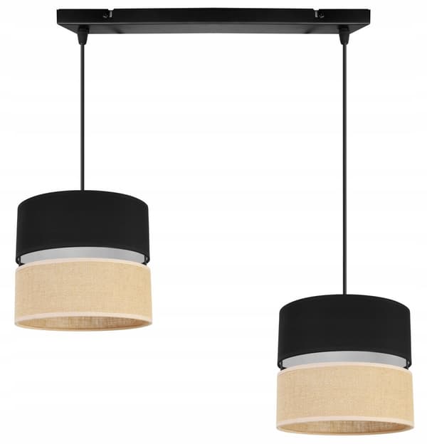 HÆNGELAMPE LOFT LYSKELYSE LAMPESKÆRM 20CM SORT