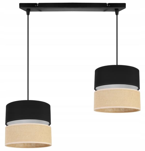 HÆNGELAMPE LOFT LYSKELYSE LAMPESKÆRM 20CM SORT