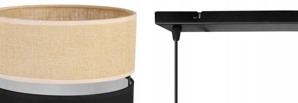 HÆNGELAMPE LOFT LYSKELYSE LAMPESKÆRM 20CM SORT