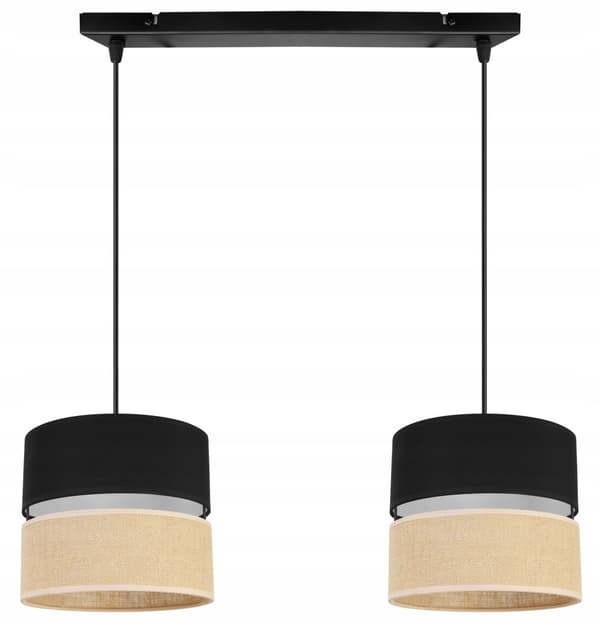 HÆNGELAMPE LOFT LYSKELYSE LAMPESKÆRM 20CM SORT