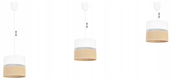 HÆNGELAMPE LOFT LYSKELYSE LAMPESKÆRM 20 CM HVID
