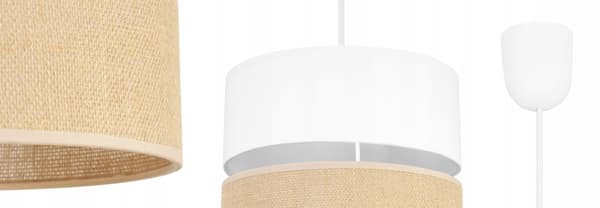 HÆNGELAMPE LOFT LYSKELYSE LAMPESKÆRM 20 CM HVID