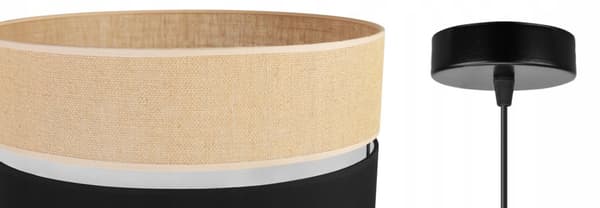 HÄNGLAMPA TAK LJUSKLUSTA LAMPSKÄRM 40CM SVART