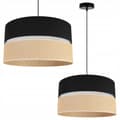 Miniatyrbild 1 av 8: HÄNGLAMPA TAK LJUSKLUSTA LAMPSKÄRM 40CM SVART
