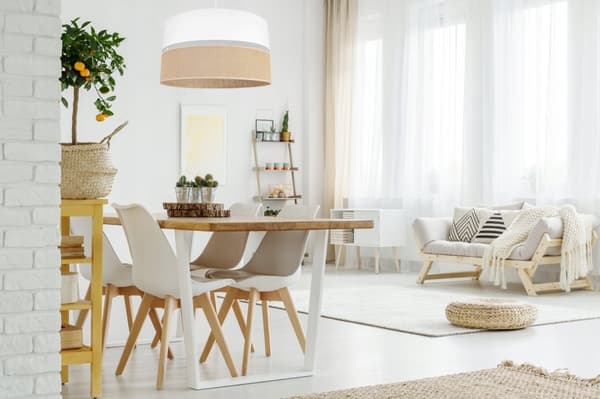 HÆNGELAMPE LOFT LYSKELYSE LAMPESKÆRM 40 CM HVID