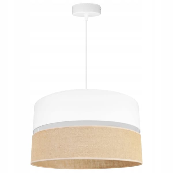 HÆNGELAMPE LOFT LYSKELYSE LAMPESKÆRM 40 CM HVID