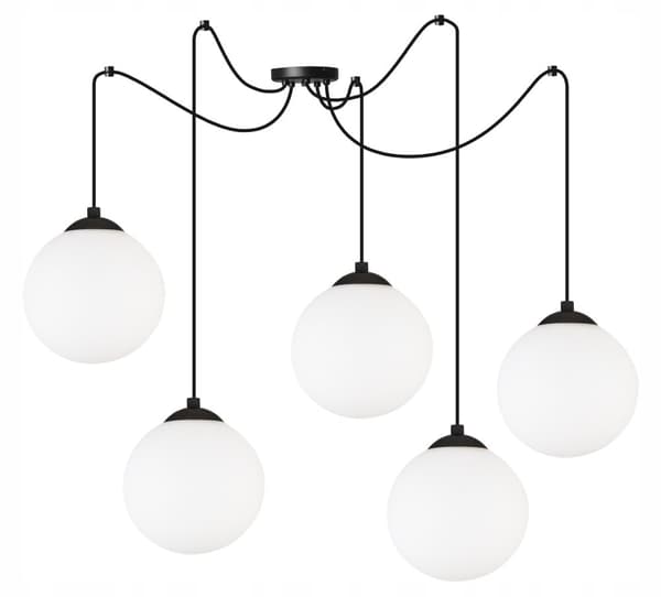 TAK HÄNGLAMPA SPIDER BALL SVART LED 15cm