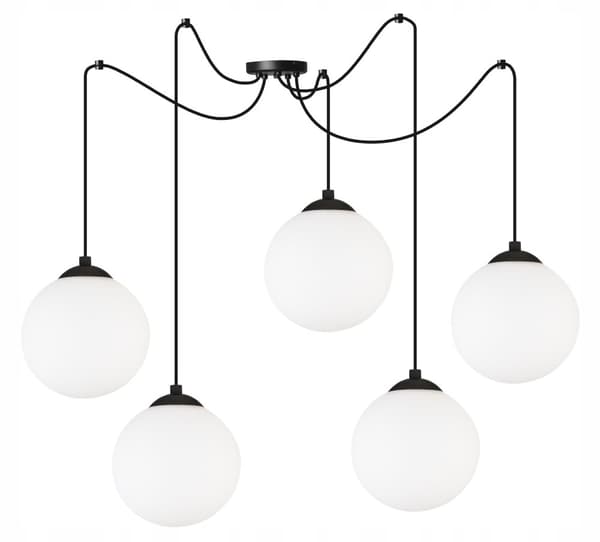 TAK HÄNGLAMPA SPIDER BALL SVART LED 15cm