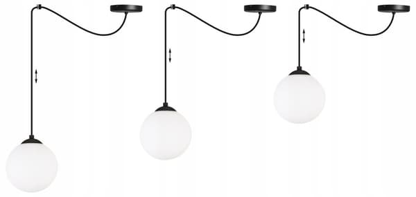 TAK HÄNGLAMPA SPIDER BALL SVART LED 15cm