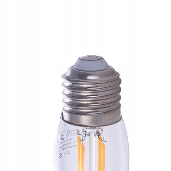 LED FILAMENT E27 Lyspære Varm 4W 2700K stearinlys