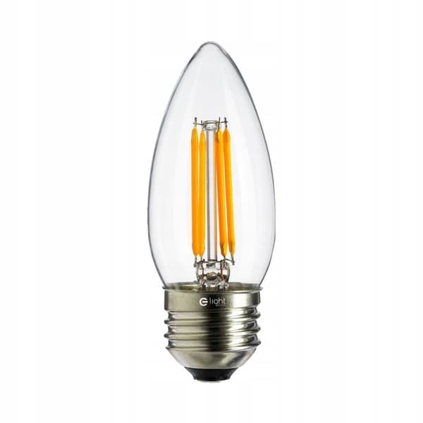 LED FILAMENT E27 Lyspære Varm 4W 2700K stearinlys