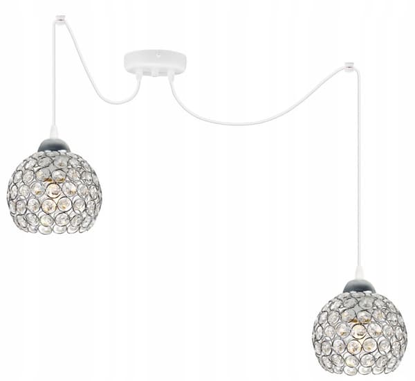 KROM SPINDEL HÄNGLAMPA TAKLAMPA KRISTAL