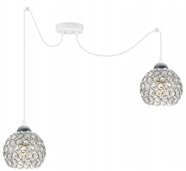 KROM SPINDEL HÄNGLAMPA TAKLAMPA KRISTAL