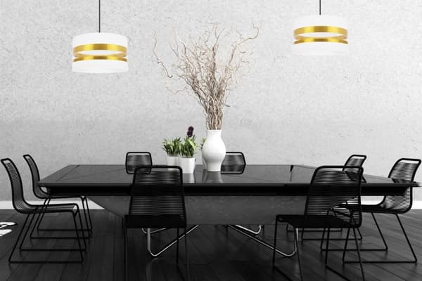 LOFT HÆNGELAMPE ELEGANT GULD LAMPESKÆRM LED