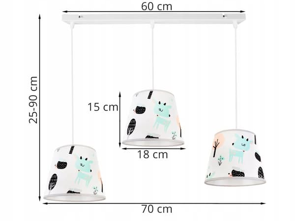 LOFT TAK HÄNGLAMPA BARN LAMPSKÄRM BAMBI
