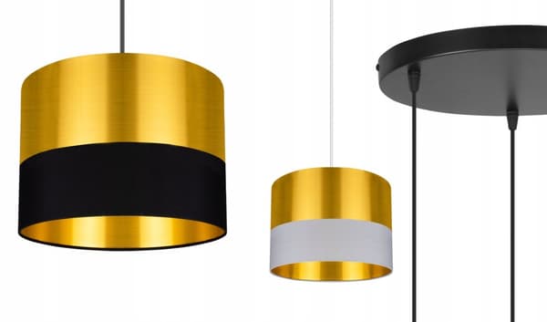 TAK HÄNGLAMPA MODERN LAMPSKÄRM GULD LED