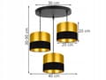Miniatyrbild 8 av 10: TAK HÄNGLAMPA MODERN LAMPSKÄRM GULD LED
