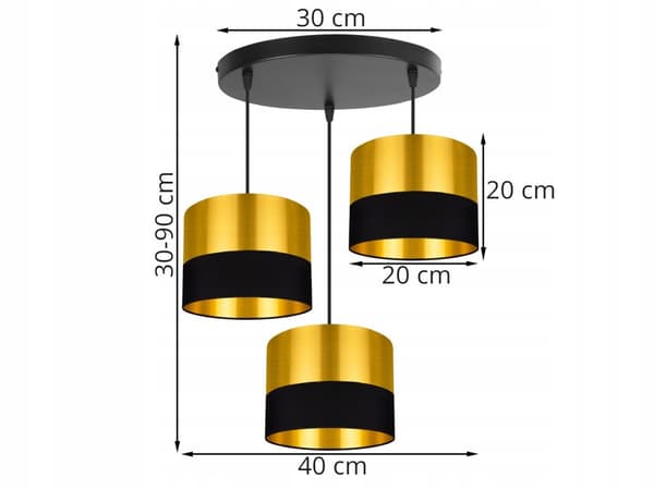 TAK HÄNGLAMPA MODERN LAMPSKÄRM GULD LED