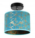 Miniatyrbild 8 av 10: HÄNGA TAKLAMPA, VÄGGLAMPA, LAMPSKÄRM, GULD MÖNSTER