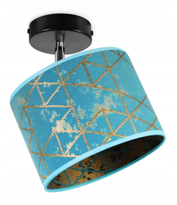 HÄNGA TAKLAMPA, VÄGGLAMPA, LAMPSKÄRM, GULD MÖNSTER