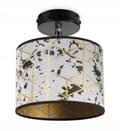 Miniatyrbillede 4 af 8: HÆNGE LOFTSLAMPE, VÆGLAMPE, LAMPESKÆRM, GULD MØNSTER