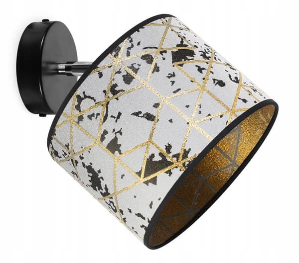 HÄNGA TAKLAMPA, VÄGGLAMPA, LAMPSKÄRM, GULD MÖNSTER