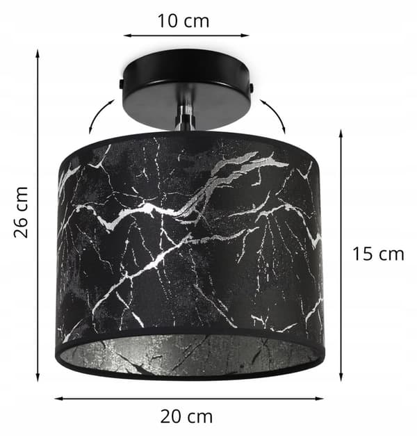 HÄNGANDE TAKSLAMPA Lampsjut LAMPSKJUDSMÖNSTER SILVER