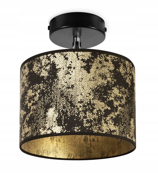 HÆNGE LOFTSLAMPE, VÆGLAMPE, LAMPESKÆRM, GULD MØNSTER